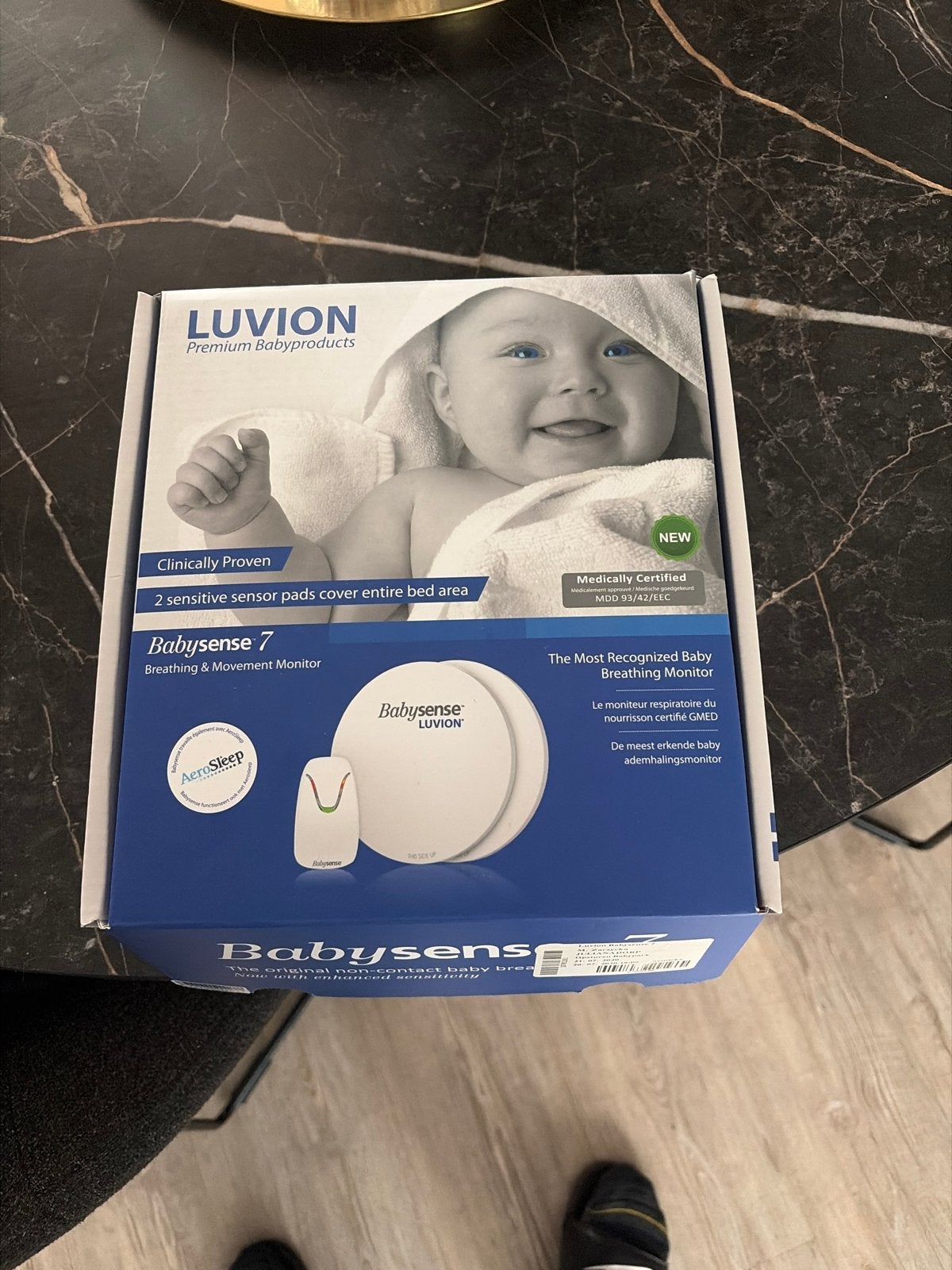 Luvion Babysense 7 Ademhalings- en Bewegingsmonitor, Kinderen en Baby's, Ophalen of Verzenden, Gebruikt, Digitaal
