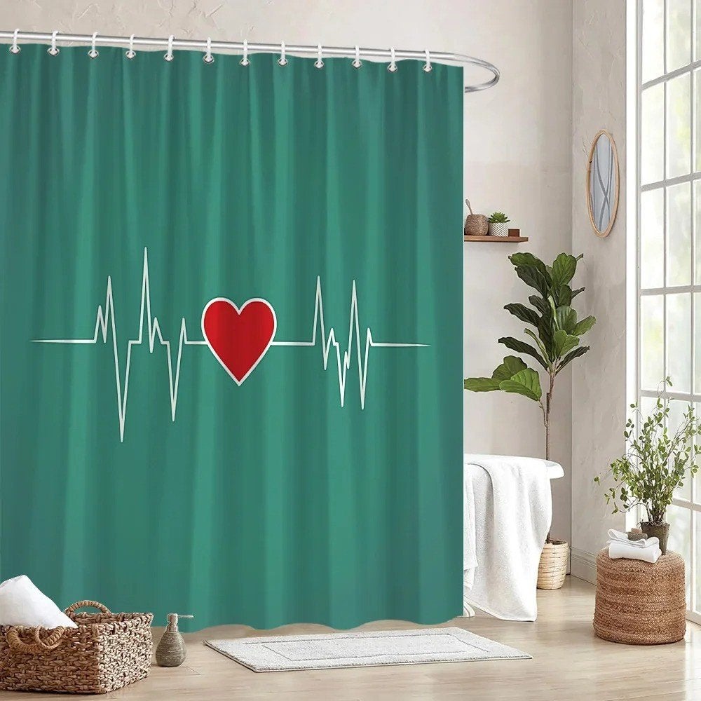 Douchegordijn Hartslag monitor (180x200cm), Ophalen of Verzenden, Nieuw, Overige typen