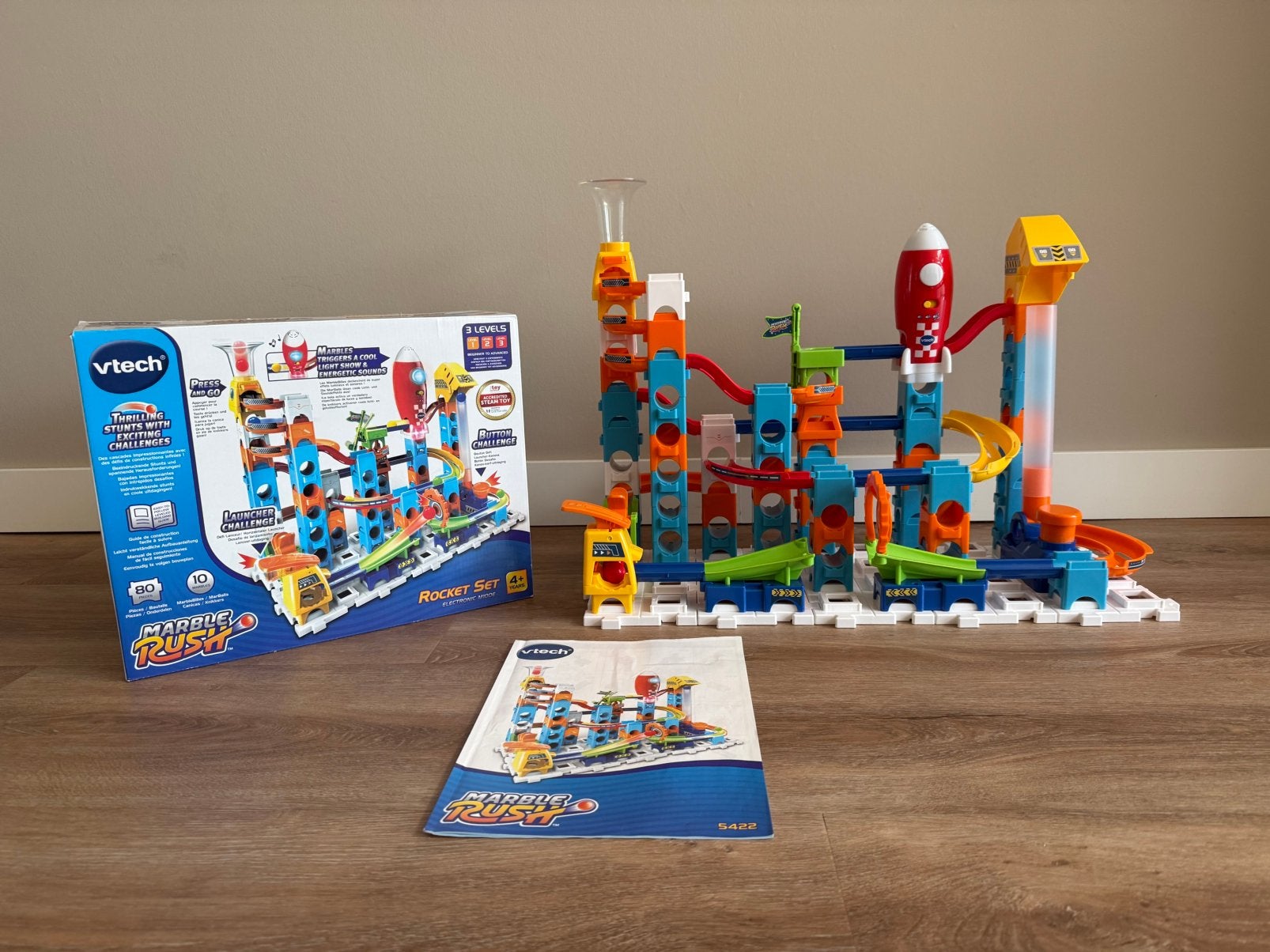 Marble Rush Rocket Set Electronic knikkerbaan licht en gelui, Kinderen en Baby's, Ophalen of Verzenden, Zo goed als nieuw, 4 tot 6 jaar