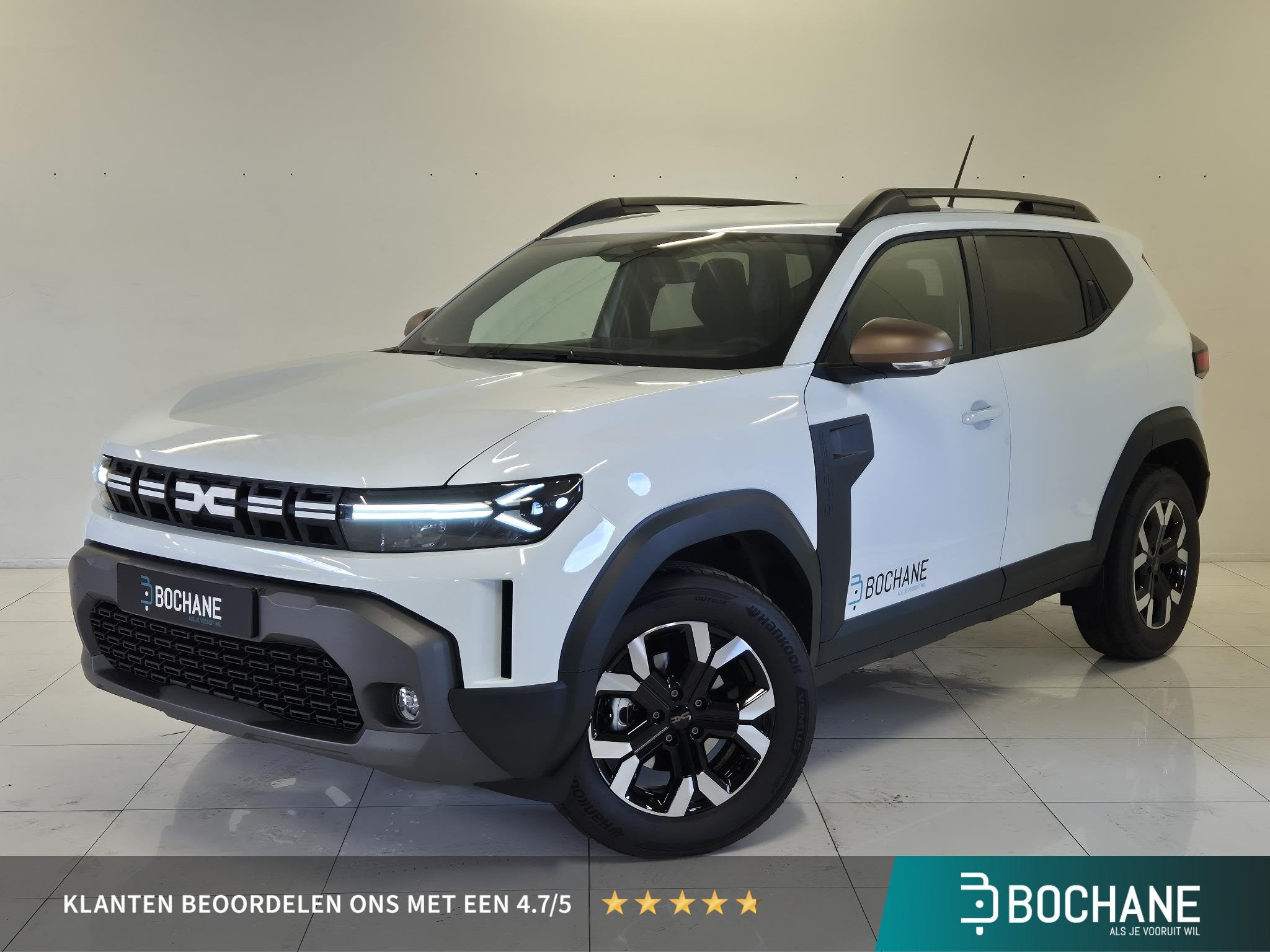 Dacia Duster 1.6 Hybrid 140 Extreme | DEMO | Apple CarPlay /, Auto's, 4 cilinders, Wit, Origineel Nederlands, Bedrijf
