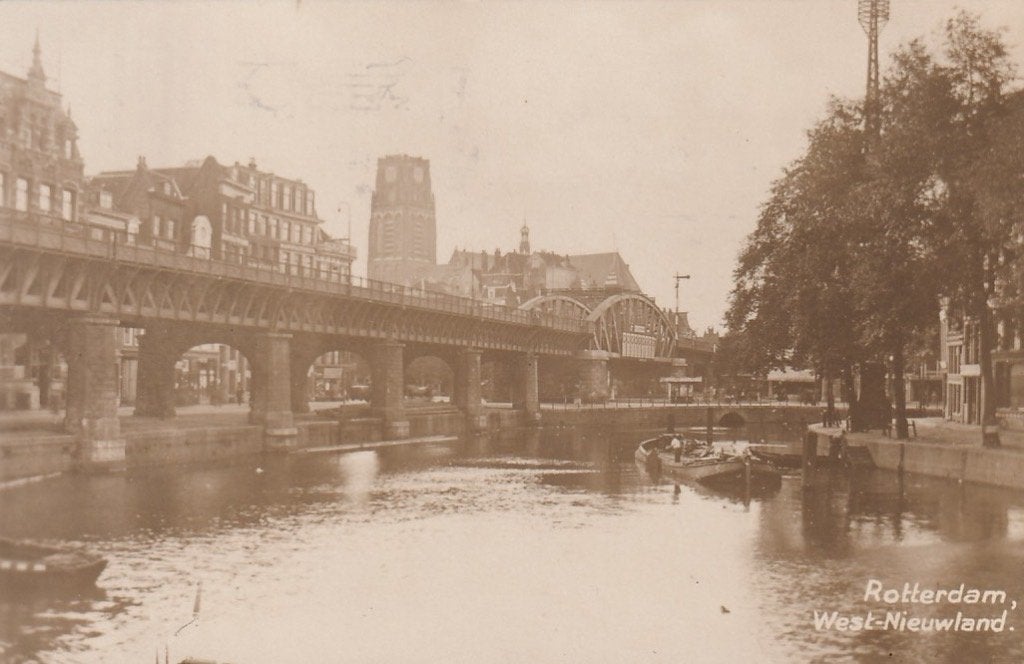 729G fotokaart-achtig Rotterdam Westnieuwland ESPERANTO, Ophalen of Verzenden, Voor 1920, Ongelopen, Zuid-Holland