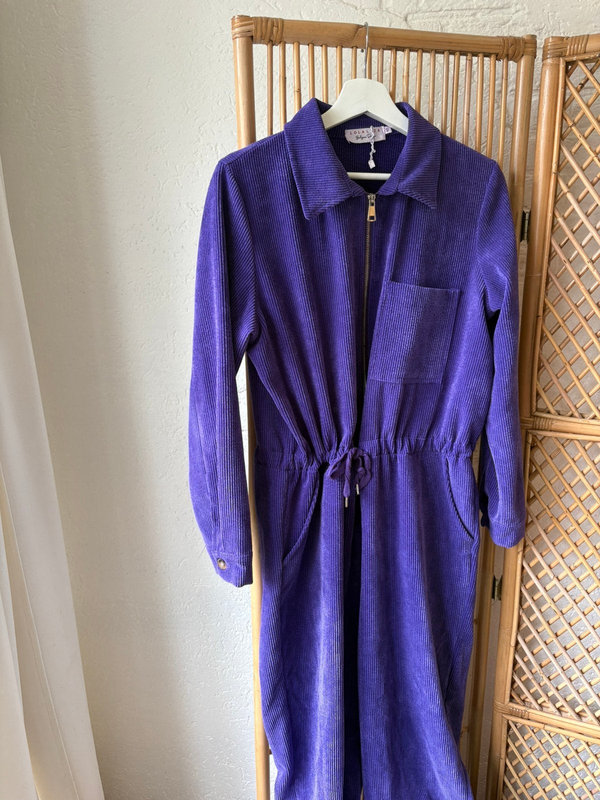 Lolaliza jumpsuit paars rib 42, Ophalen of Verzenden, Zo goed als nieuw, Maat 42/44 (L), Paars