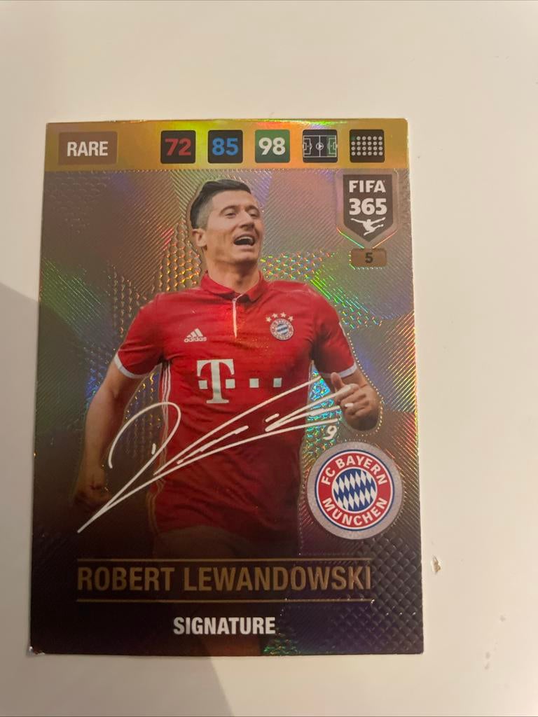 Robert Lewandowski signature kaart panini 2017, Ophalen of Verzenden, Zo goed als nieuw, Plaatje