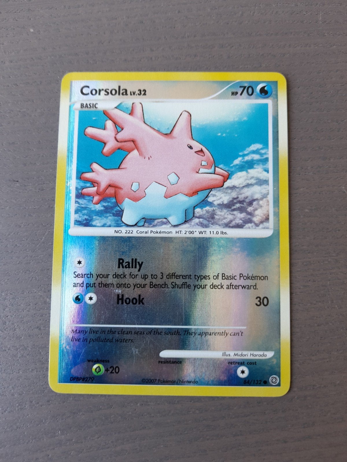 Secret wonders 84/132 corsola reverse, Ophalen of Verzenden, Gebruikt, Losse kaart, Foil