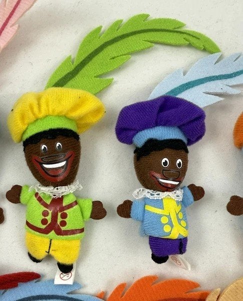 Sinterklaas en Zwarte Piet vingerpoppetjes van stof, Diversen, Sinterklaas, Coolsingel 104, 3011 AG Rotterdam, Netherlands, Verzenden