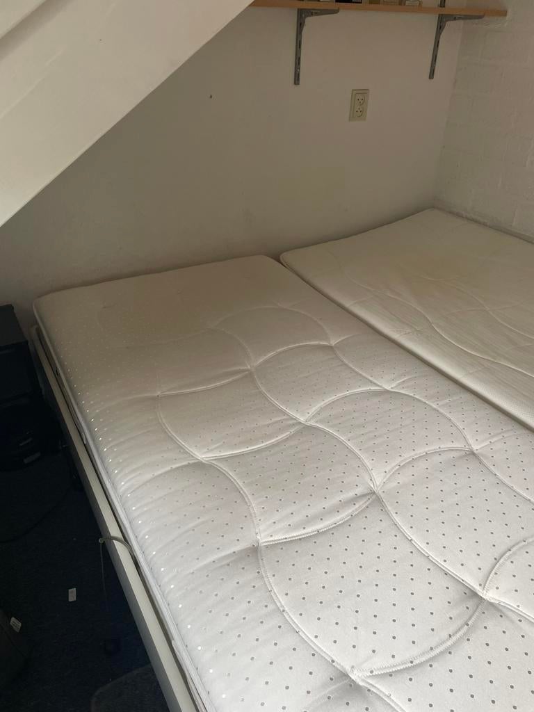 Tweepersoonsbed 180x200 wit, Huis en Inrichting, Slaapkamer | Matrassen en Bedbodems, Ophalen, Gebruikt, Tweepersoons, 180 cm