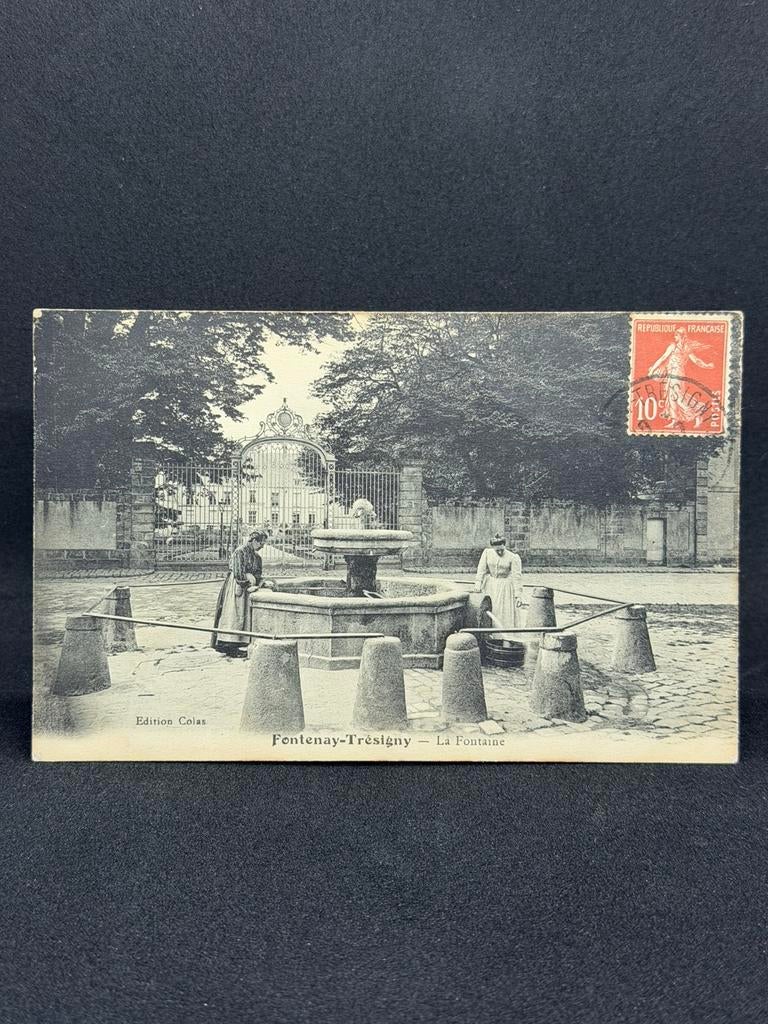 Ansichtkaart Fontenay-Trésigny La Fontaine ca. 1910, Ophalen of Verzenden, Voor 1920, Gelopen, Frankrijk