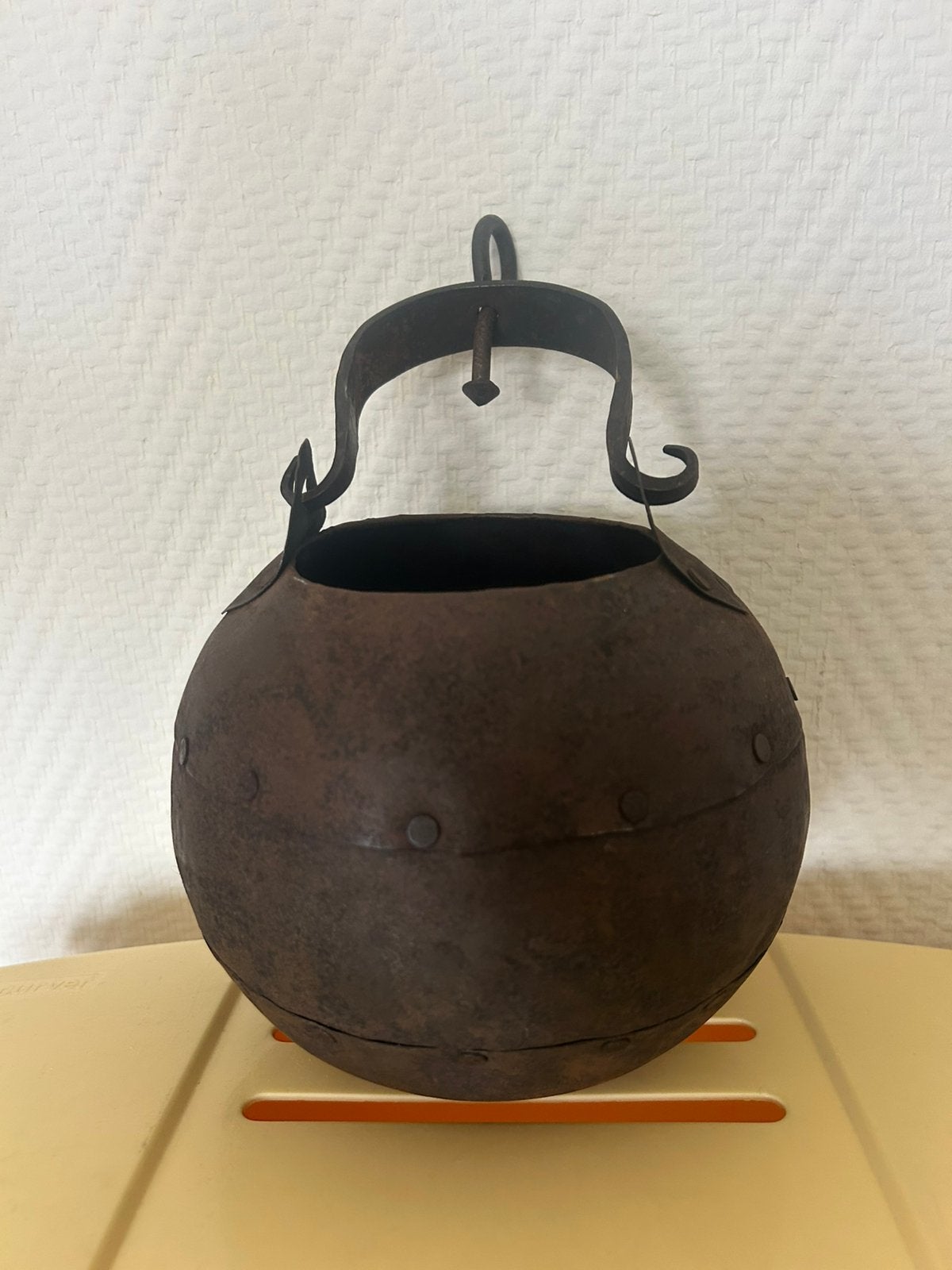 Antieke smeedijzeren kookpot, Antiek en Kunst, Ophalen of Verzenden