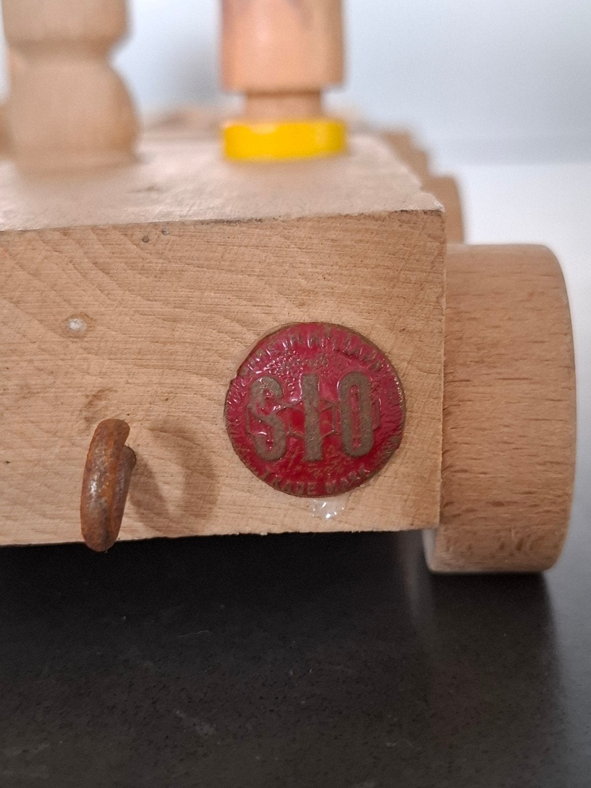 Vintage treinset van SIO trademark eind jaren 50, Ophalen of Verzenden, Gebruikt, Duw- of Trekspeelgoed