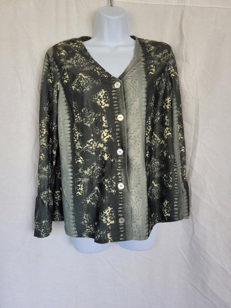 Stoere jaren '60/ '70 blouse gave mouw mt L, Carnaval, ., Maat 42/44 (L), Ophalen of Verzenden