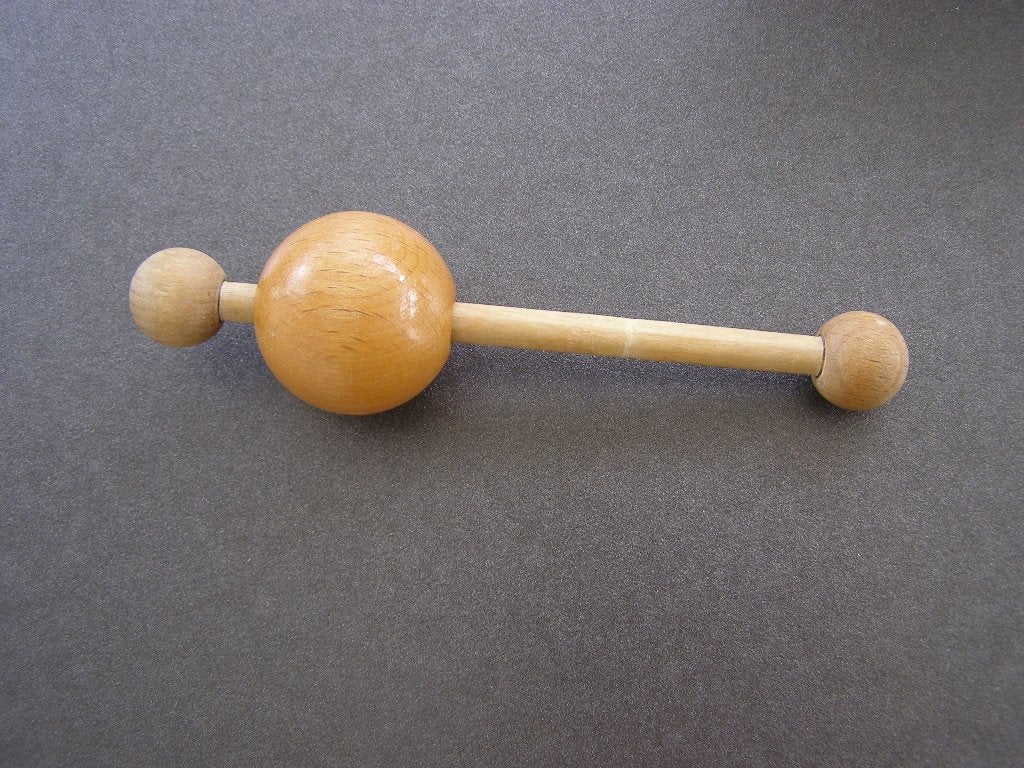 Houten rammelaar; beuken, Kinderen en Baby's, Speelgoed | Houten speelgoed, Ophalen of Verzenden, Gebruikt, Overige typen