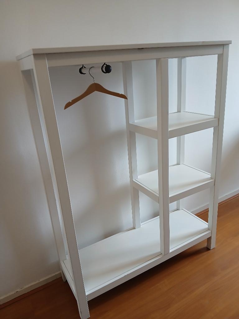 IKEA Hemnes open kledingkast / garderobekast - wit, Ophalen, Met plank(en), 100 tot 150 cm, 50 tot 100 cm