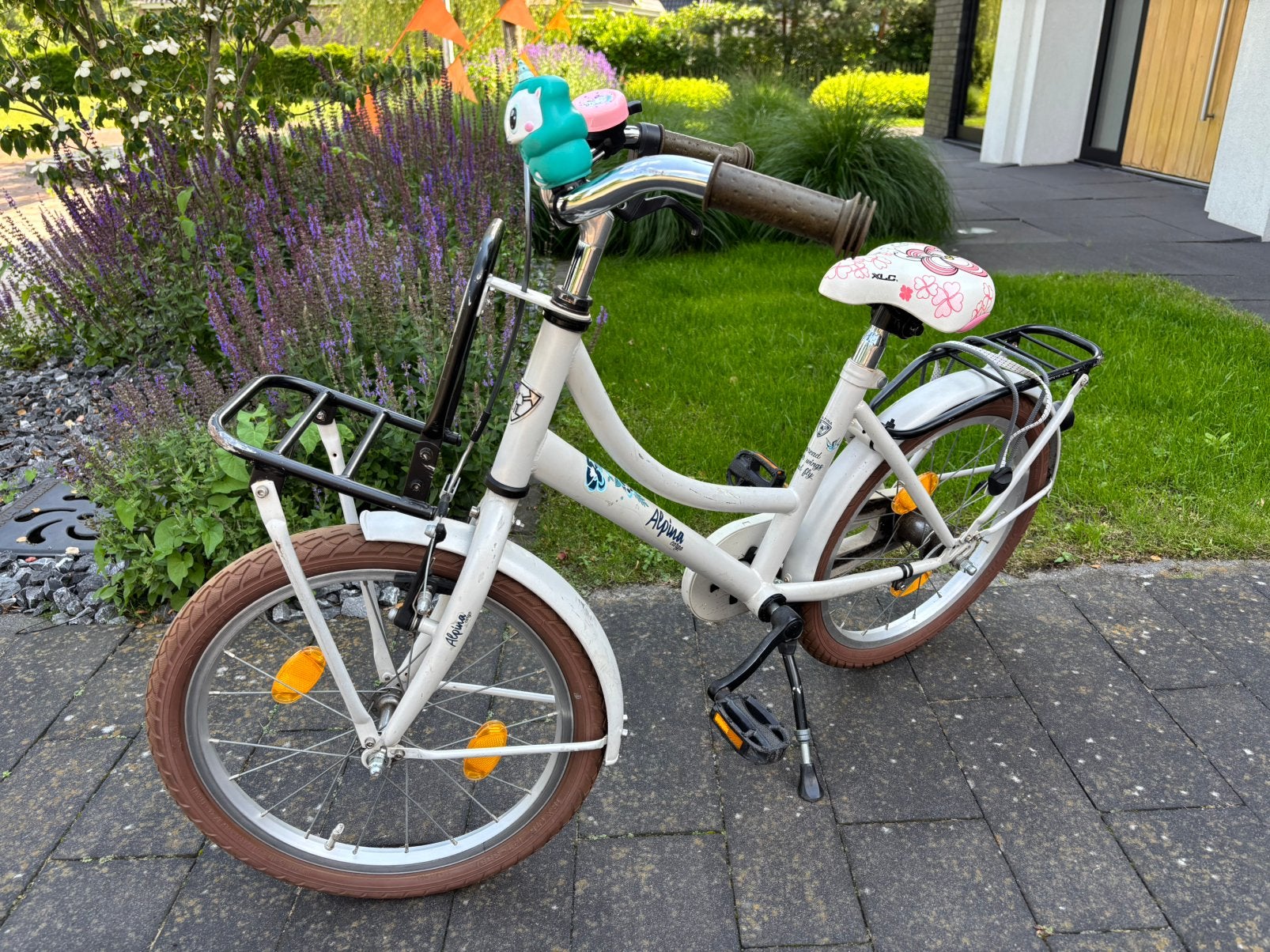 Meisjes fiets Alpina Carga 18x1,75”, Ophalen, Velgrem, 18 inch, Handrem