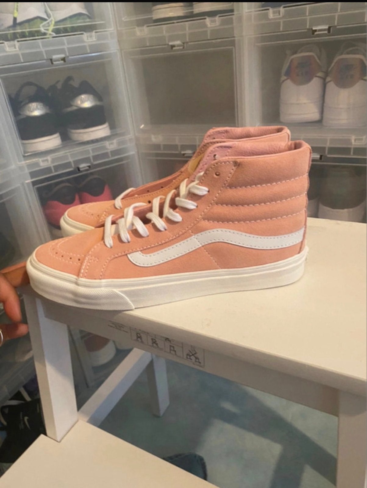 Vans Sk8-Hi roze met wit - Nieuw, maat 37.5, Kleding | Dames, Schoenen, Ophalen of Verzenden, Nieuw, Roze, Sneakers of Gympen