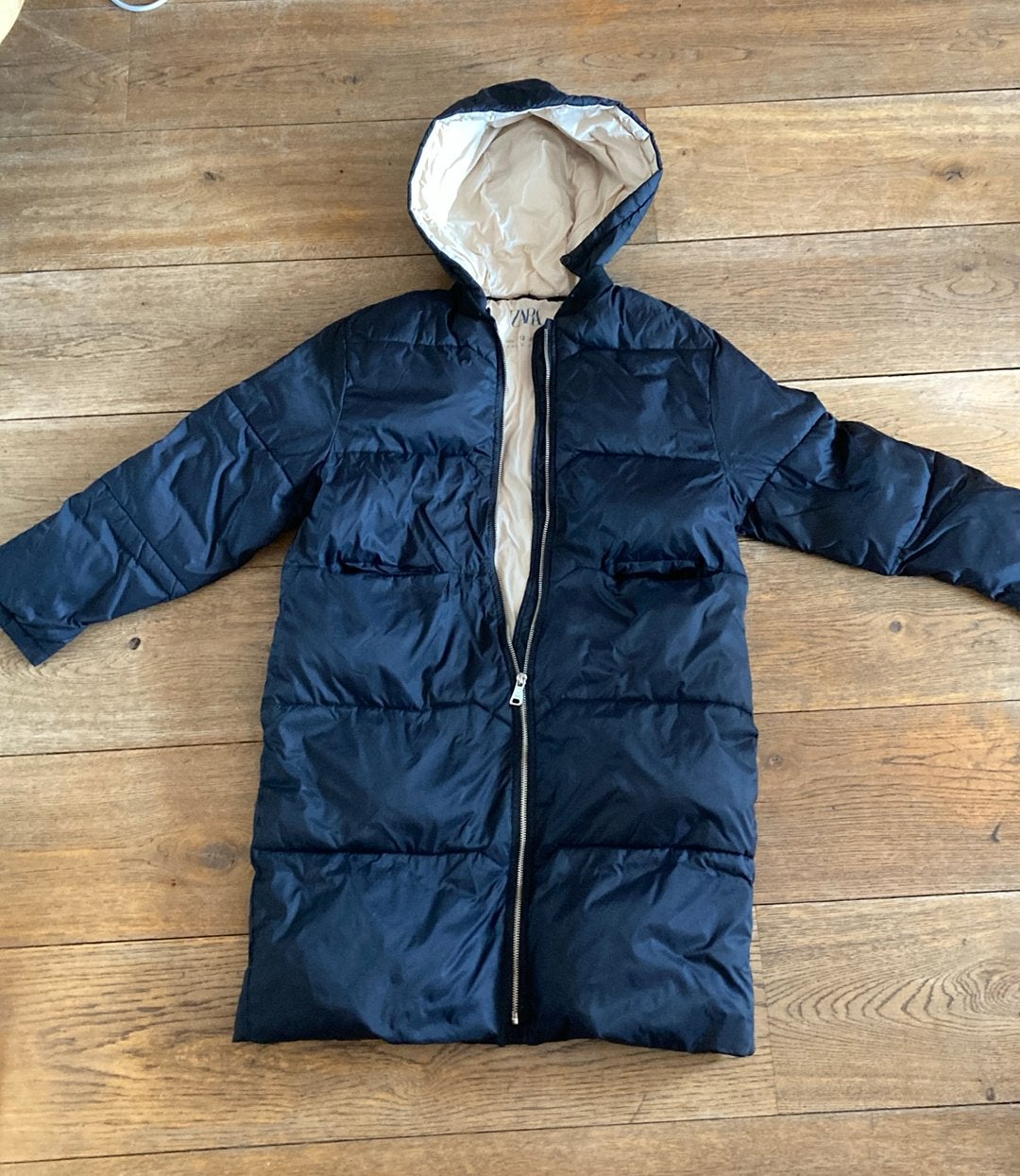 Zwarte jas van ZARA, 11/12 jaar, 152 cm, Ophalen of Verzenden, Gebruikt, Meisje, Jas