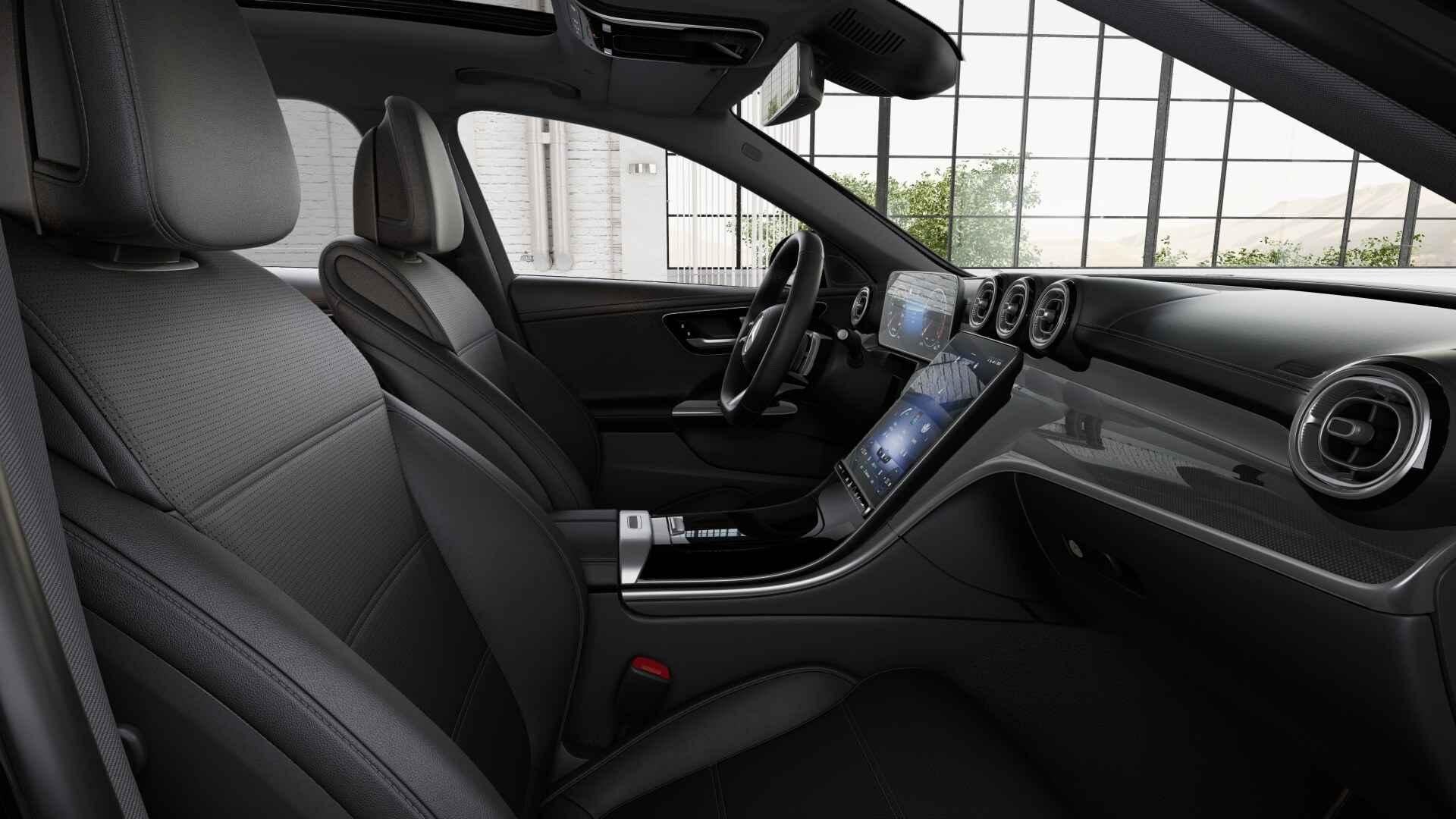 Mercedes-Benz C-klasse Estate 180 AMG Line | Massage | Panor, Auto's, Mercedes-Benz, Automaat, Euro 6, 4 cilinders, Zwart