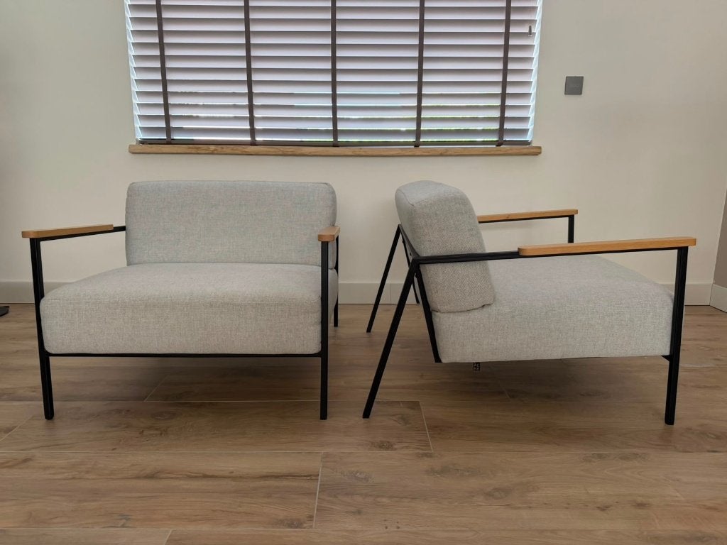 Studio Henk Co Lounge Chair – Set van 2 - Als Nieuw, Ophalen, Pode Leolux, 75 tot 100 cm, Zo goed als nieuw