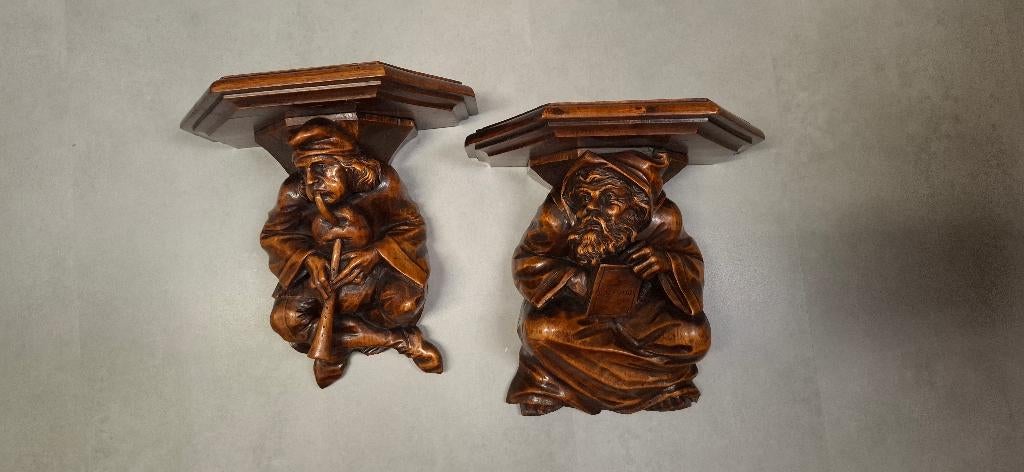 Antieke houten consoles, Ophalen of Verzenden