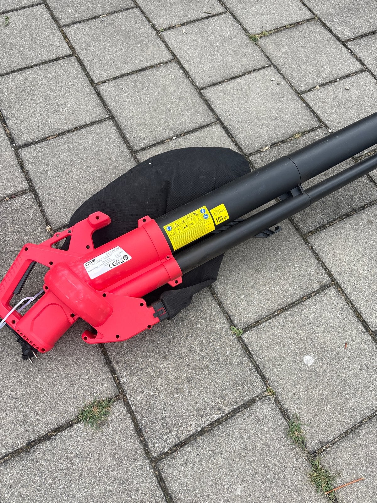 CMI C-E-LS-2800/30 Bladblazer/Bladzuiger met versnipperfunct, Tuin en Terras, Bladblazers, Ophalen, Gebruikt, Handgedragen, Met opvangzak