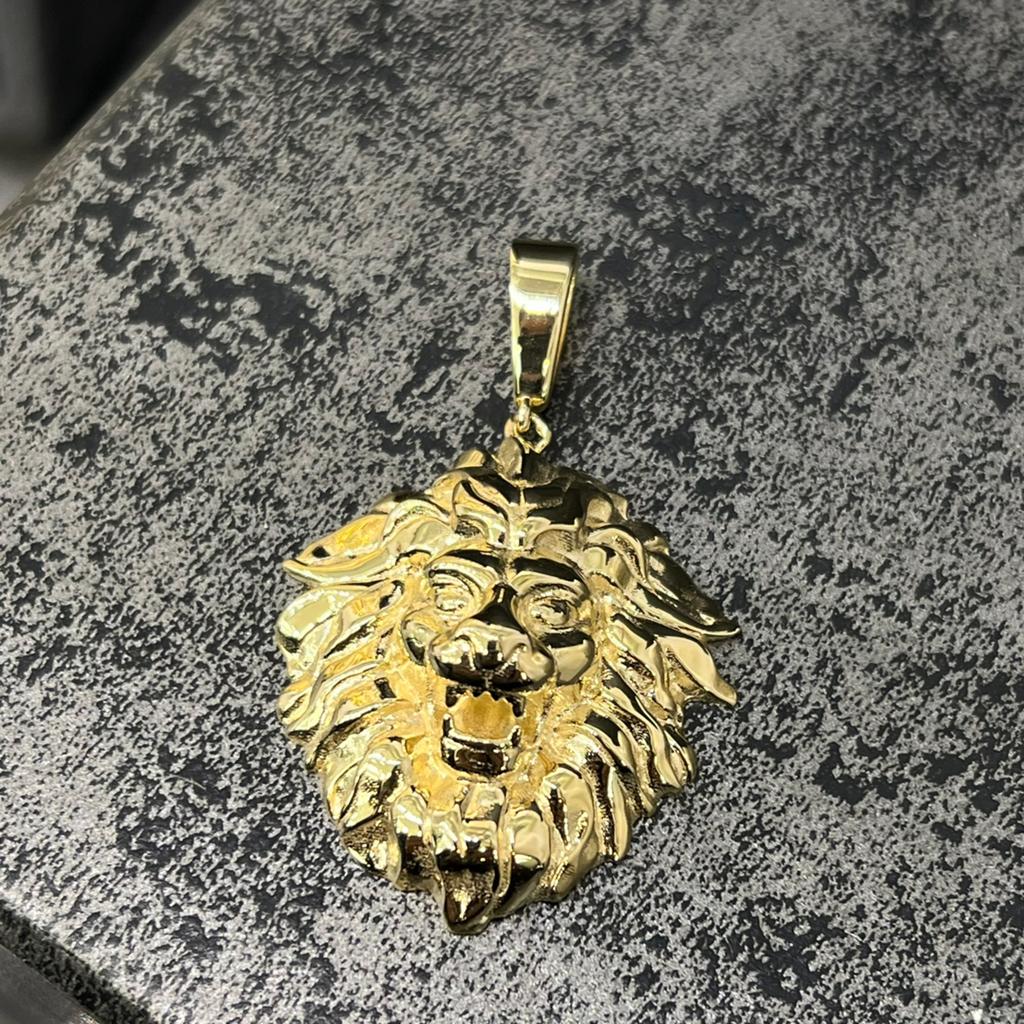 14 karaat gouden hanger leeuw kop model groot, Sieraden, Tassen en Uiterlijk, Kettinghangers, Nieuw, Goud, Kruis of Symbool, Ophalen of Verzenden