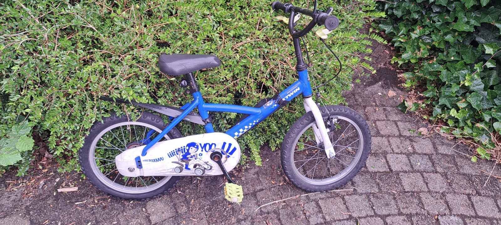 Stoere B'Twin Crossfiets 16 inch - Blauw, Fietsen en Brommers, Fietsen | Crossfietsen en BMX, Ophalen, Velgrem, V-brakes, B'Twin