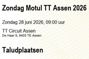 TT Assen zondag 28-6-26 Taludkaart, Eén persoon
