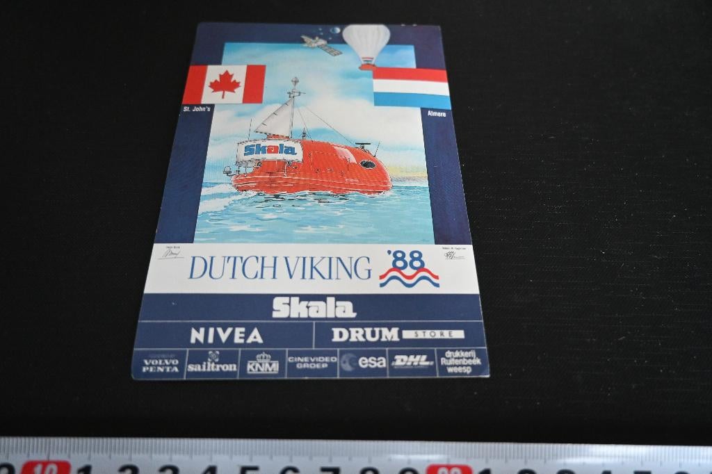 sticker Luchtballon DUTCH VIKING 1988 Skala NIVEA DRUM, Ophalen, Zo goed als nieuw, Sticker