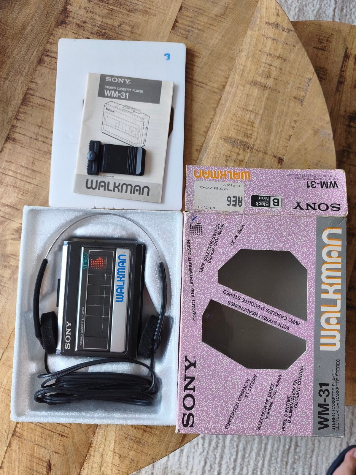 Sony Walkman WM-31 Stereo Cassette Player met Hoofdtelefoon, Ophalen of Verzenden, Walkman