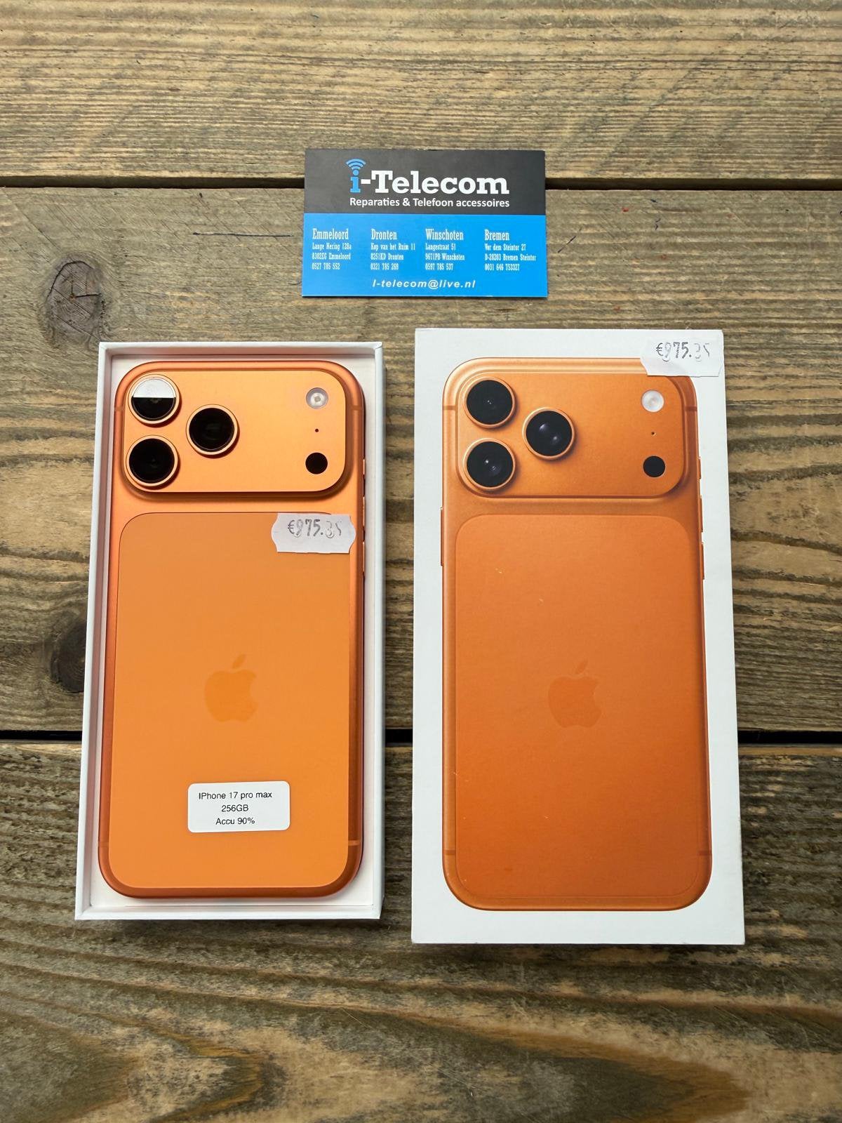 Iphone 17 pro max orange 256 GB + garantie 90%, Ophalen of Verzenden, Zo goed als nieuw, Overige typen