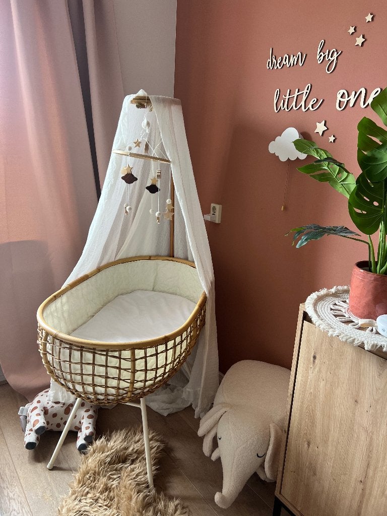 Rotan wieg, Kinderen en Baby's, Ophalen of Verzenden, Gebruikt, Minder dan 140 cm, Minder dan 70 cm