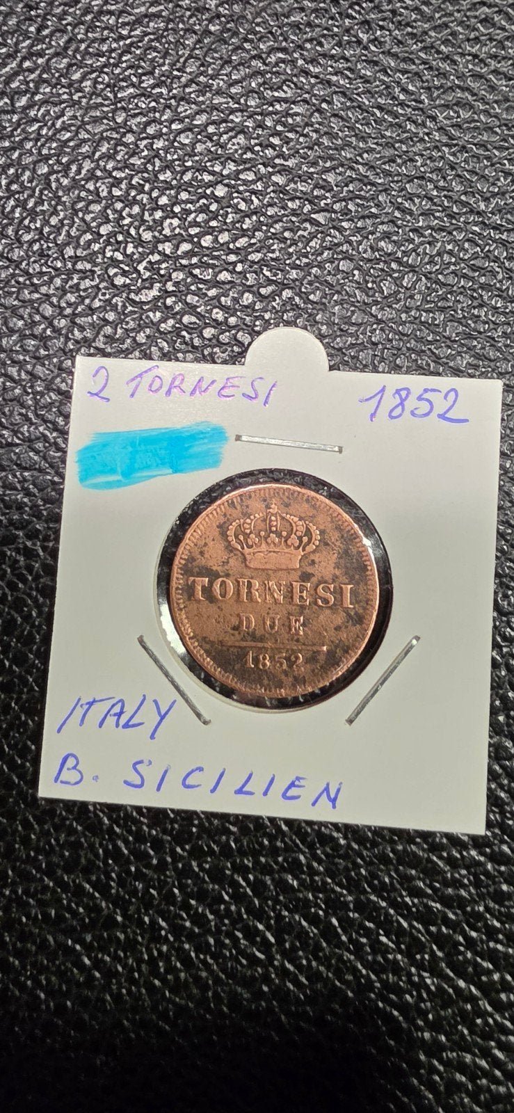 Italië  Sicilië  2 tornesi  B 1852, Ophalen of Verzenden