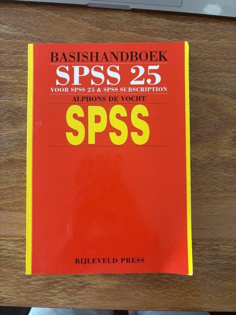 Basishandboek SPSS 25 - De Vocht, Ophalen of Verzenden, Beta, Zo goed als nieuw, WO