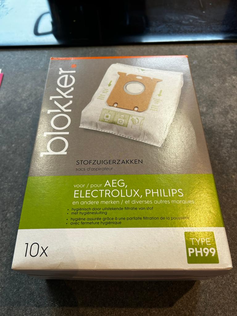 Blokker Stofzuigerzakken PH99 - 8 stuks voor AEG, Philips, Stofzak, Overige merken, Nieuw, Ophalen of Verzenden