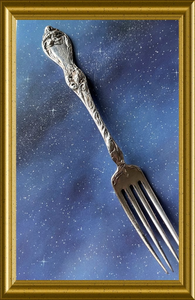 Engels sterling zilveren vorkje : Reed and Barton, Antiek en Kunst, Ophalen of Verzenden, Zilver
