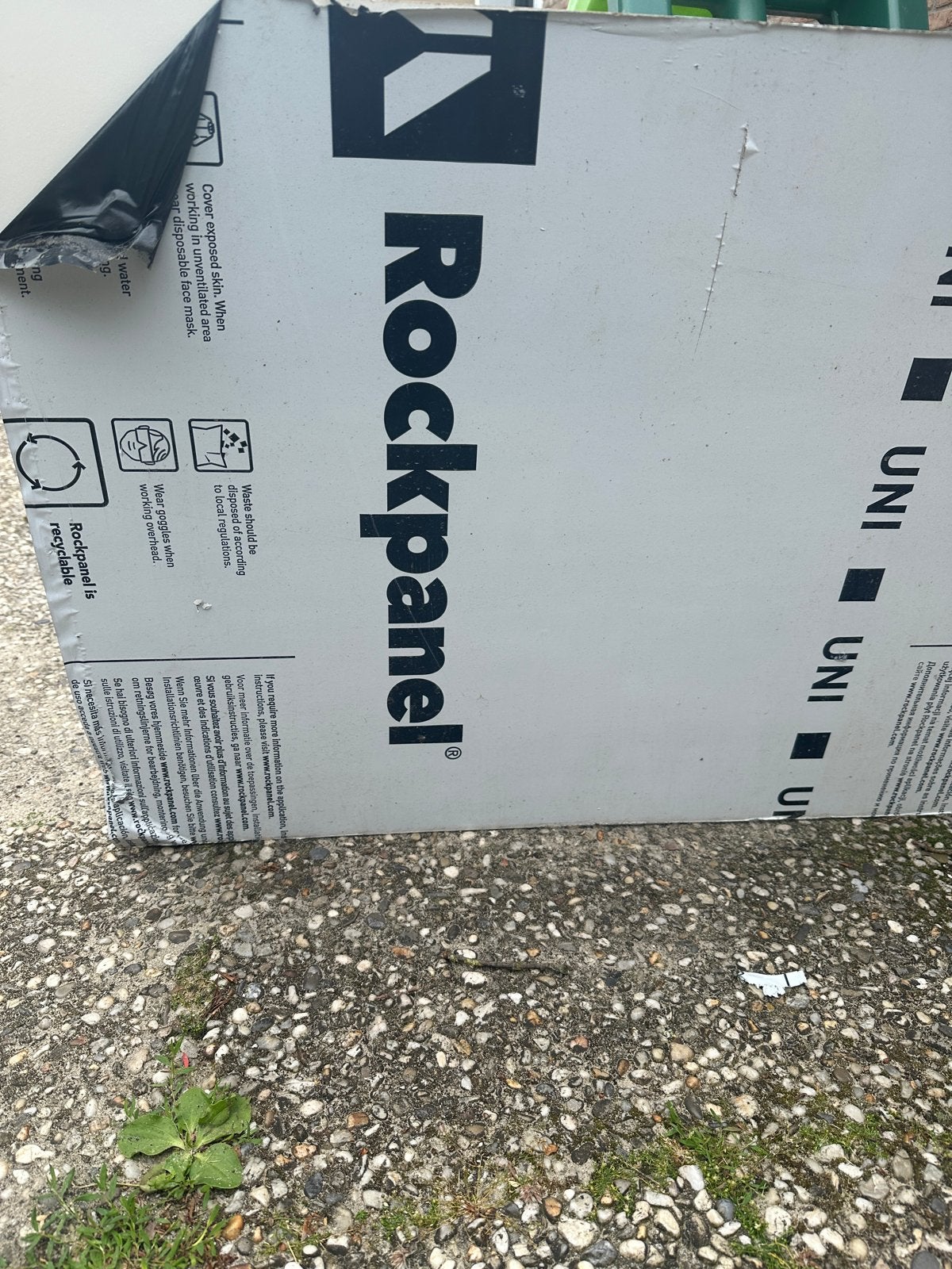 Rockpanel platen over van de verbouwing 6mm wit en antraciet, Doe-het-zelf en Verbouw, Ophalen, Nieuw, Overige materialen, Minder dan 20 mm