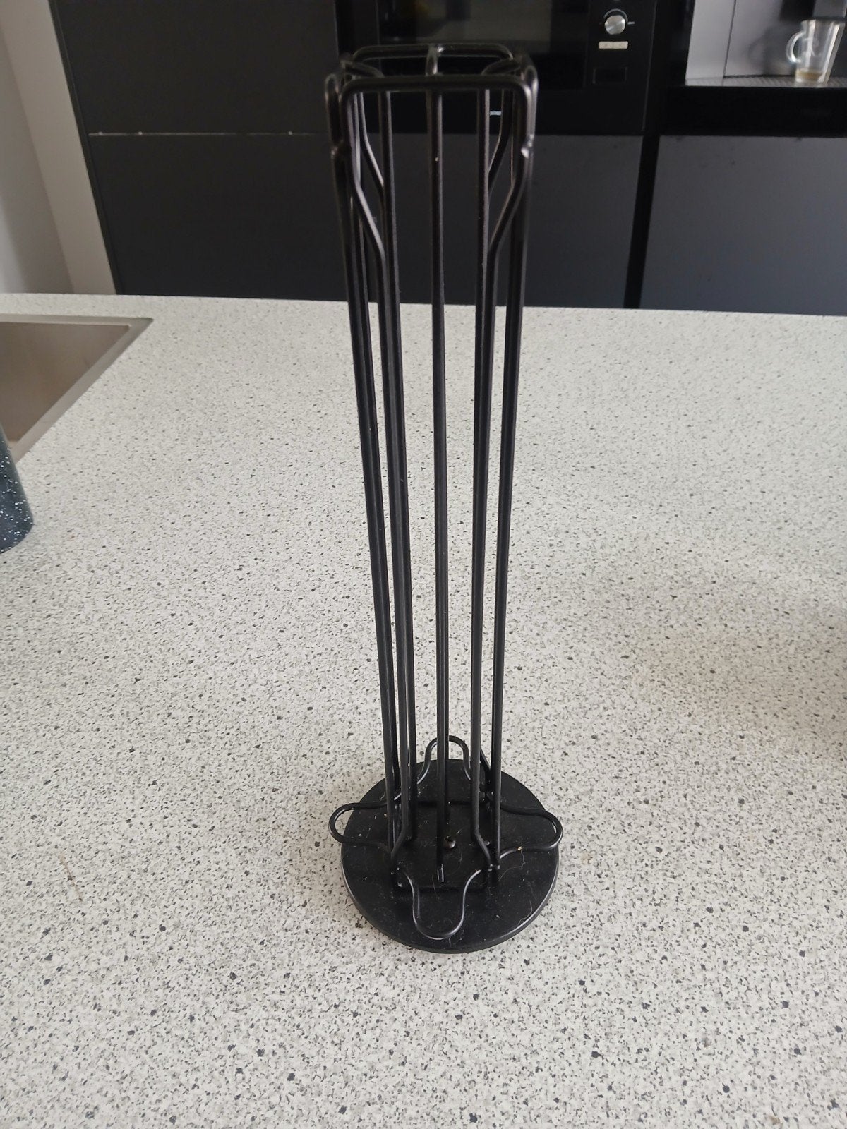 Zwart metalen koffiecapsulehouder, Ophalen of Verzenden, Zwart, Metaal, Overige merken