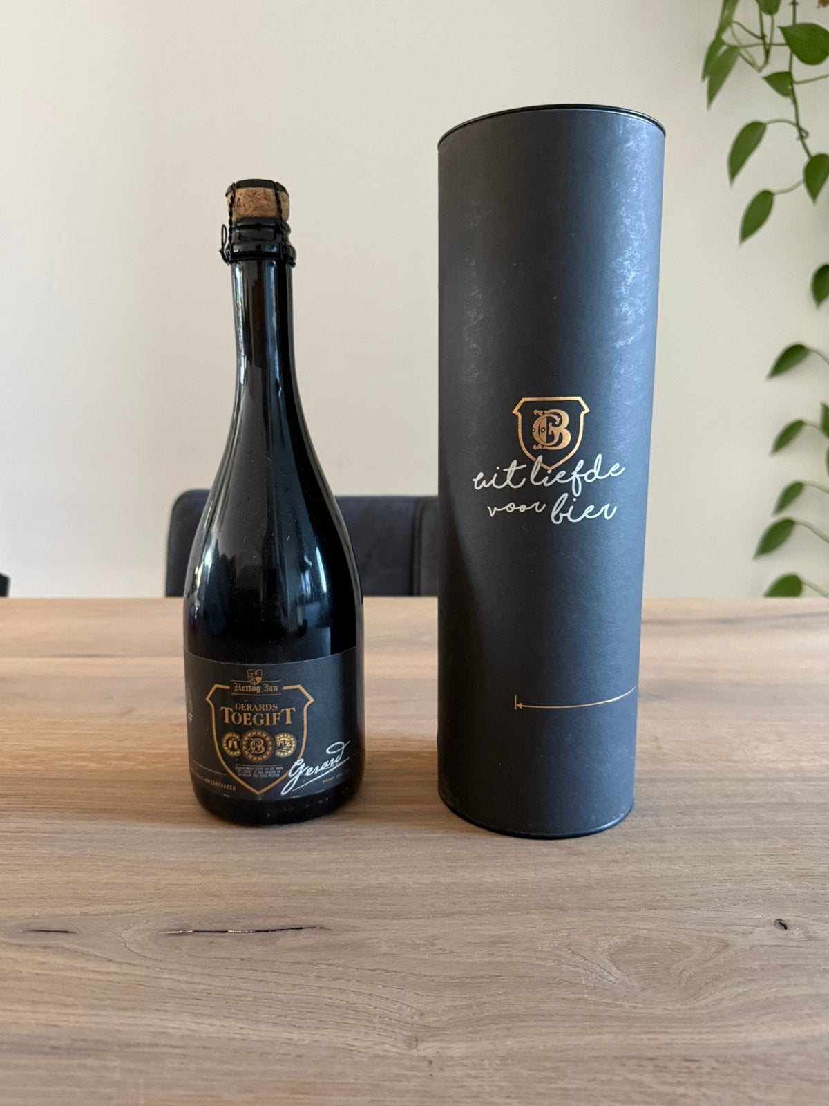 Hertog Jan - Gerard's Toegift, Verzamelen, Verzenden, Zo goed als nieuw, Flesje(s), Hertog Jan