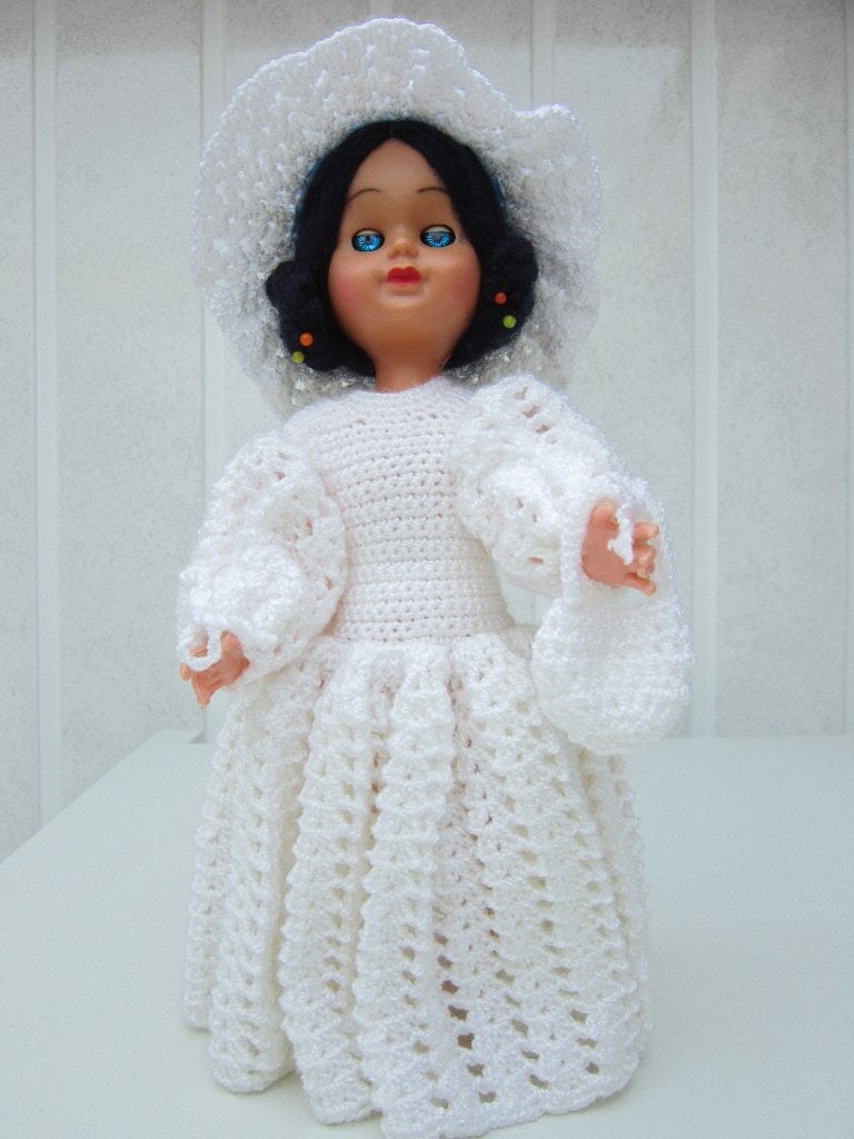 Pop met 3 verschillende kleertjes., Brocante, Meerkleurig, Overige materialen, Nieuw