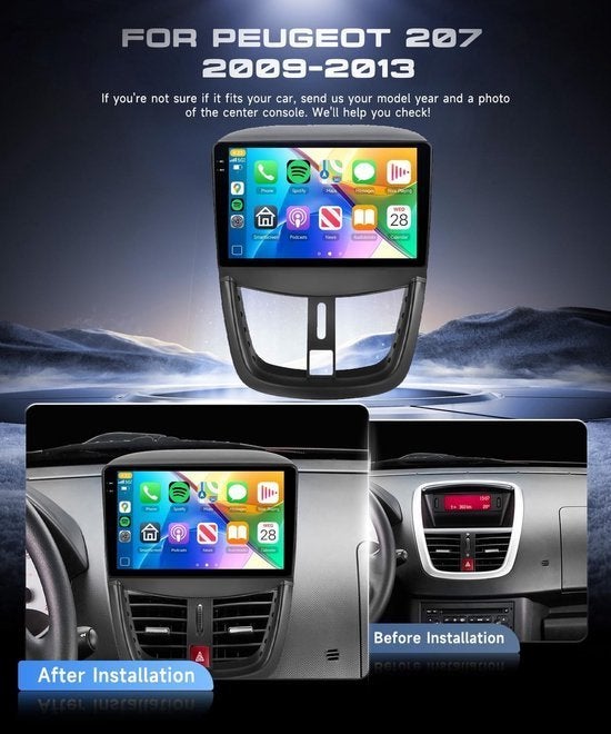 Autoradio Peugeot 207 – Auto Stereo – Multimedia Systeem, Corvance B.V., Verzenden, Nieuw, Corvancebol@gmail.com