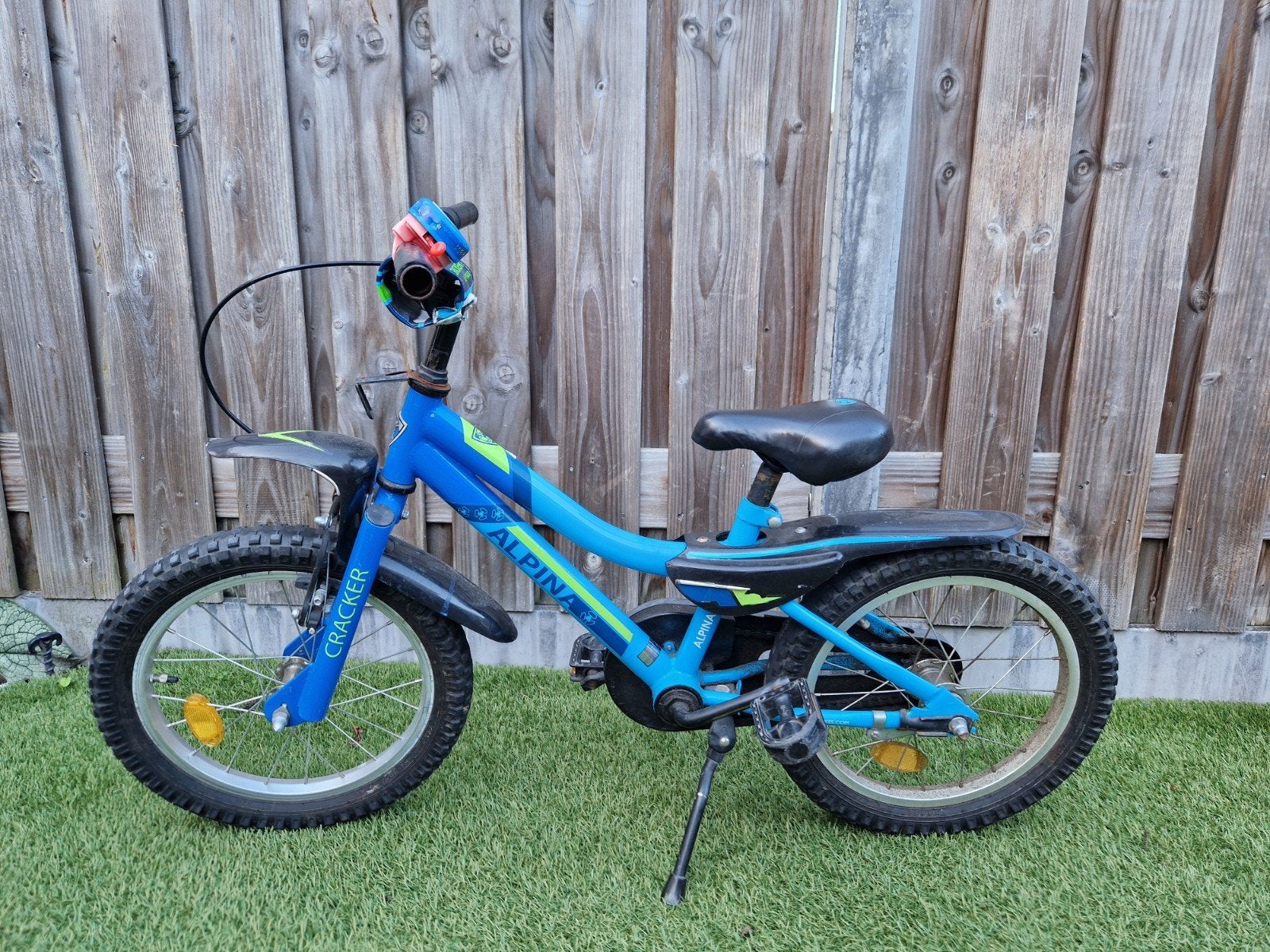 Alpina Cracker 16 inch kinderfiets - Nieuwe handgrepen nodig, Ophalen, Velgrem, Alpina, 16 tot 20 inch