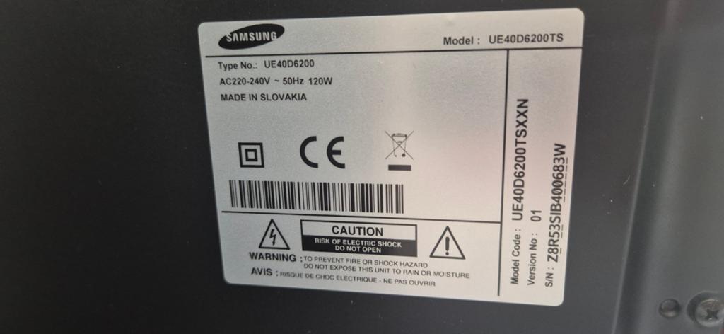 Samsung tv - Type No.: UE40D6200, Ophalen, 100 cm of meer, Samsung