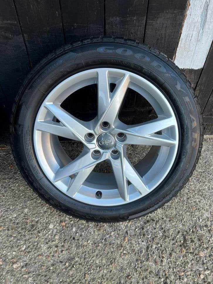 Originele Audi a4 velgen 5x112 all-season set 7mm goodyear, Niet ingevuld, Gebruikt, Banden en Velgen, Niet ingevuld