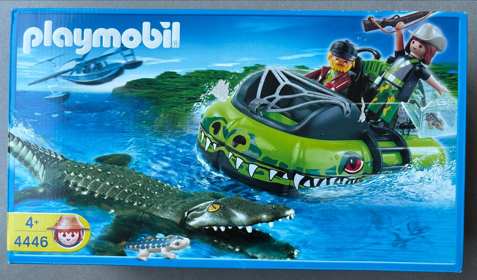 Playmobil 4446 Krokodillenjager met moerasboot, Ophalen, Complete set, Voertuig, Nieuw
