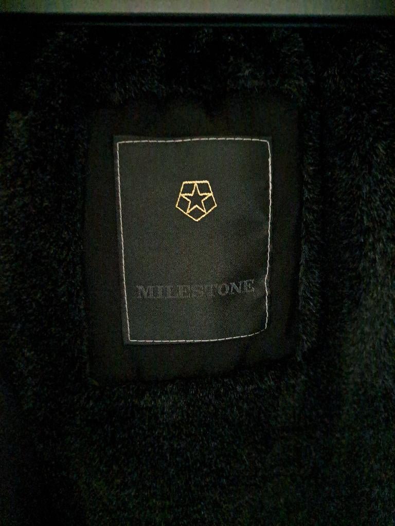 zwarte lange herenjas, Kleding | Heren, Jassen | Winter, Maat 52/54 (L), Zwart, Milestone, Ophalen of Verzenden