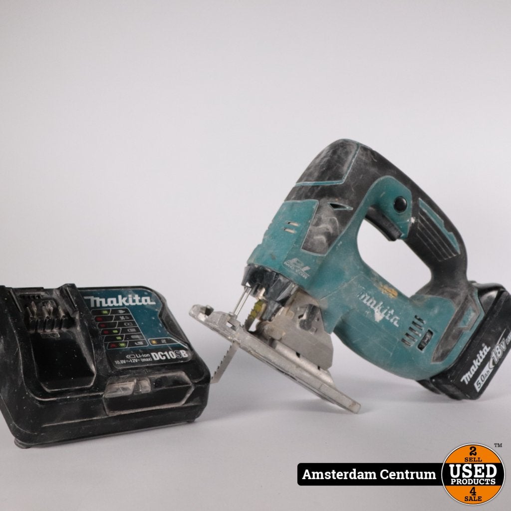 Makita DJV182 Decoupeerzaag + Accu En Lader - Nette Staat, Doe-het-zelf en Verbouw, Gereedschap | Zaagmachines, Makita, Gebruikt