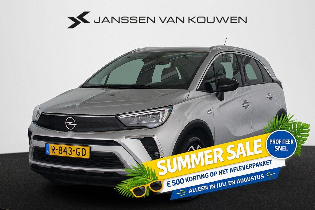 Opel Crossland 1.2 Turbo Ultimate Achteruitrijcamera Apple C, Auto's, Opel, 840 kg, Gebruikt, 1199 cc, Alcantara