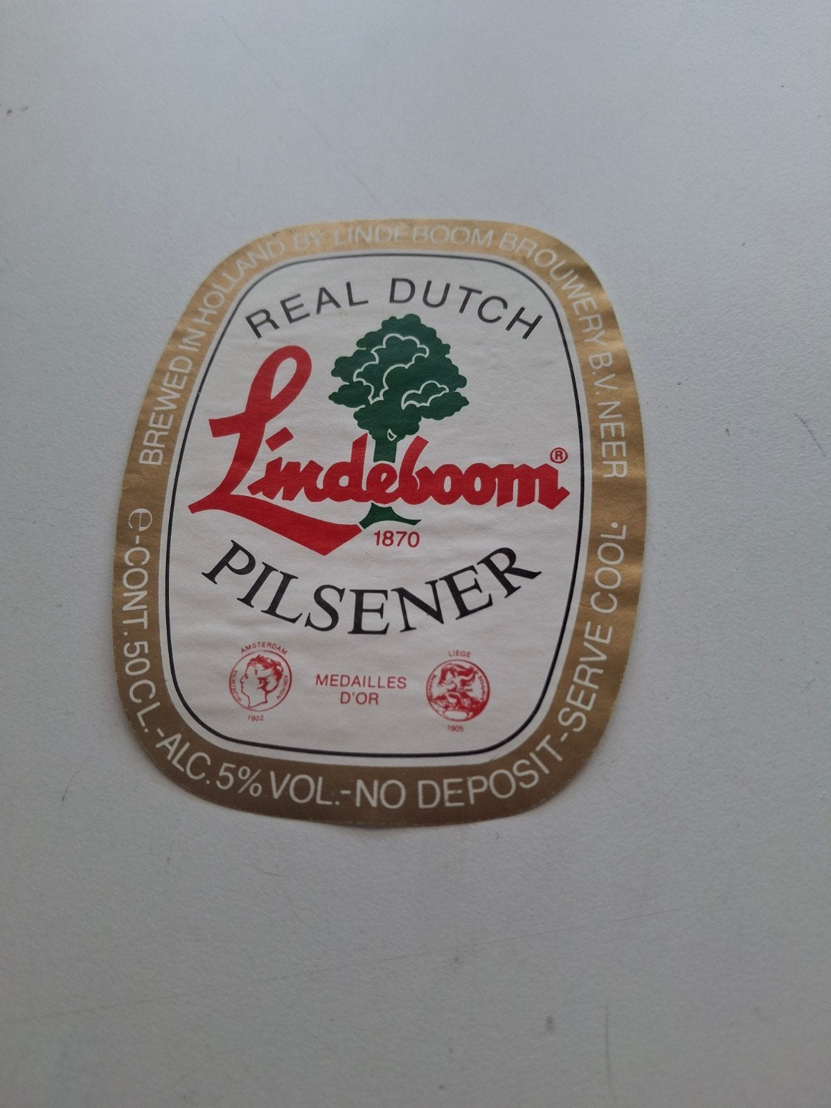 Etiket Lindeboom, Verzamelen, Ophalen of Verzenden, Zo goed als nieuw, Overige typen, Overige merken