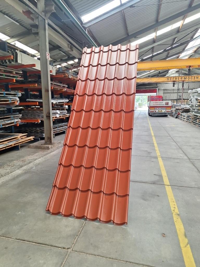 dakpanplaat, dakplaat, damwand, terracotta, rood, Ophalen, Nieuw, Minder dan 20 mm