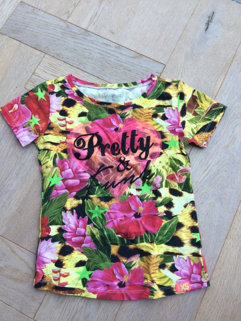 ZGAN vrolijk gekleurd shirt Funky XS 122/128, Meisje, Ophalen of Verzenden, Zo goed als nieuw, Funky XS