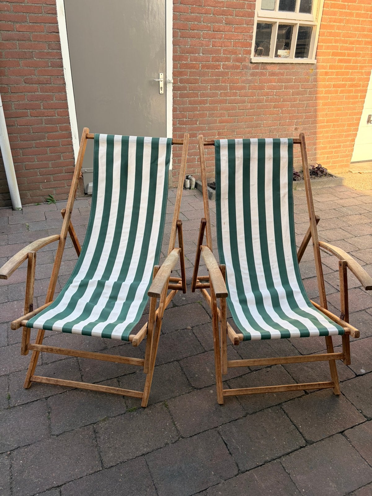 Strandstoelen retro vintage, Ophalen, Gebruikt
